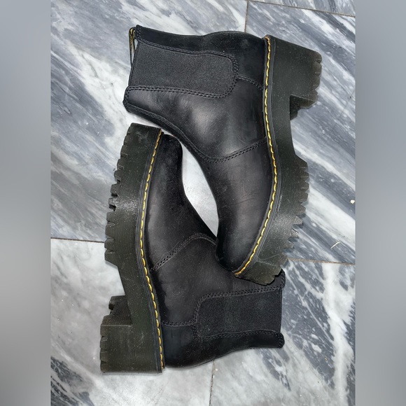 Dr.MARTENS BLACK PLATFORM ROMETTY BOOTS SIZE 6 - Picture 2 of 11